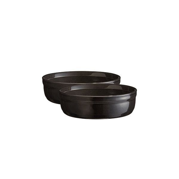 Tavola Cookware & Ovenware Emile Henry Crème Brulee Ramekin Dish, Black, (Set of 2)