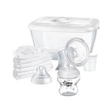 Tommee Tippee baby accessories Tommee Tippee Closer to Nature Manual Breast Pump + 150 ml Feeding Bottle + Milk Storage Pots + 6 Breast Pads - Transparent