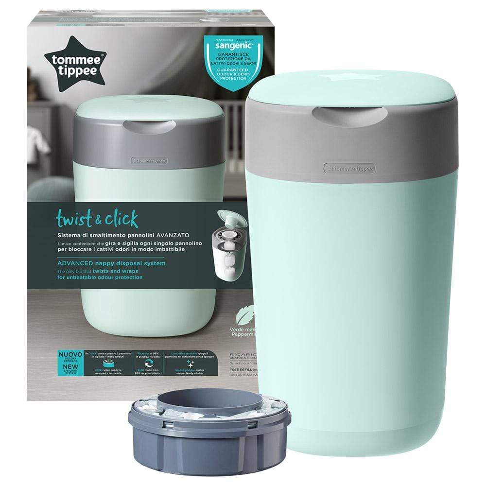 Tommee Tippee baby accessories Tommee Tippee Twist & Click, Advanced Nappy Disposal Bin Sangenic Tec -Green