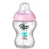 Tommee Tippee FEEDING Tommee Tippee Closer to Nature Easi-Vent Decorative Feeding Bottle Pink - 260ml