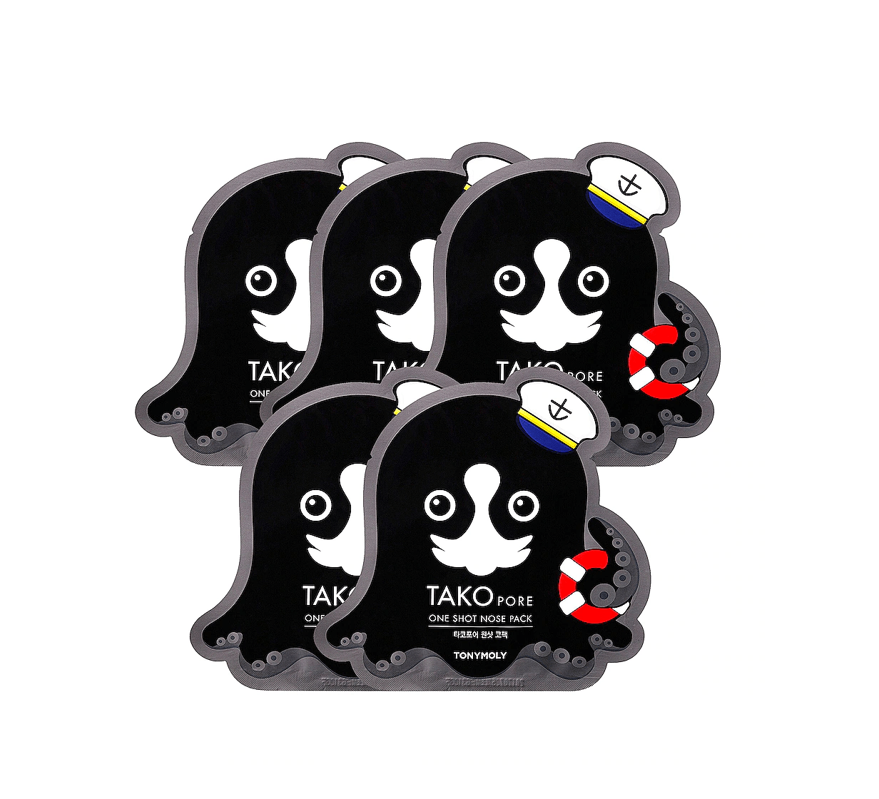 Tonymoly Beauty TONYMOLY Tako Pore One Shot Nose Pack 5 Pack