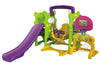 Vail Toys Swing and Slide Set with Basketball Net Green Purple Yellow