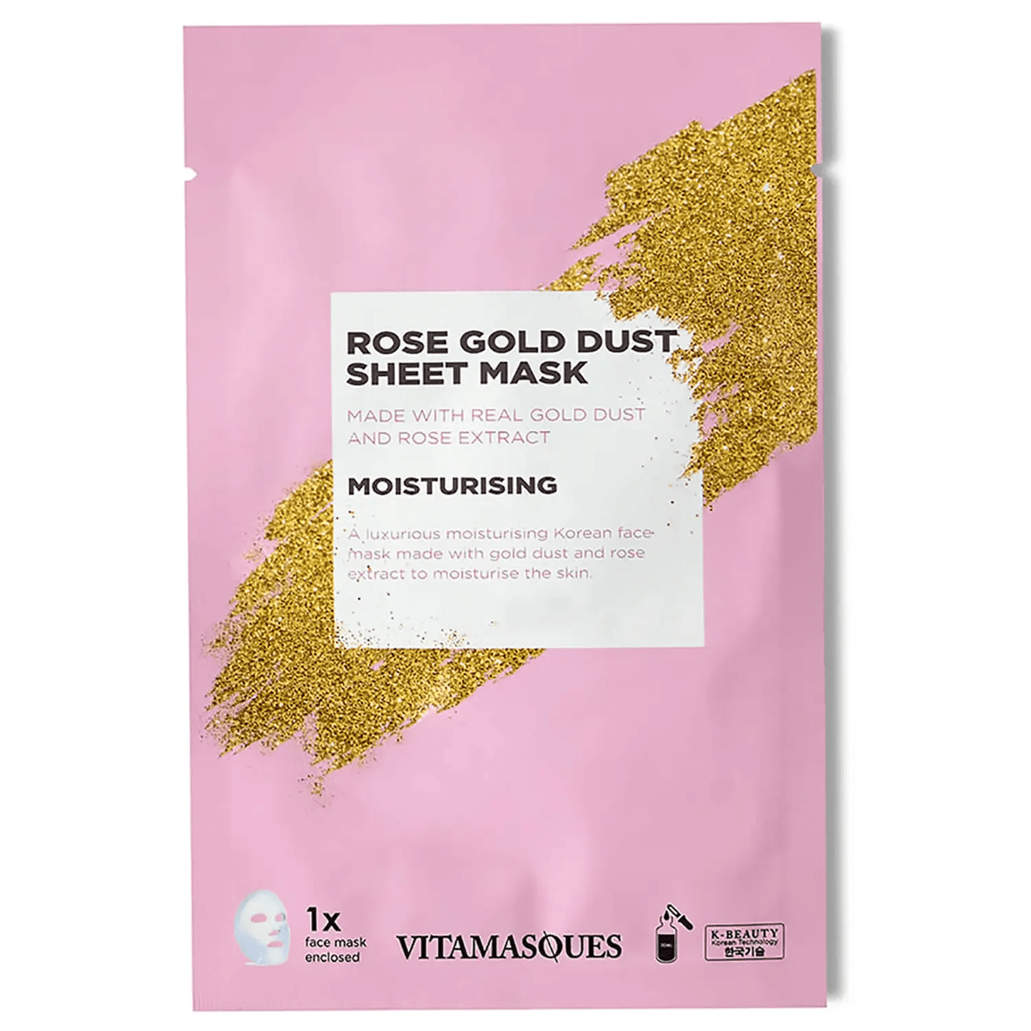 Vitamasques Beauty Gold Dust Sheet Mask - Rose