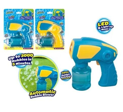Wanna Bubbles Toys Wanna Bubbles Automatic Bubble Blaster Gun Battery Operated - 135 ml (Assorted Colours)
