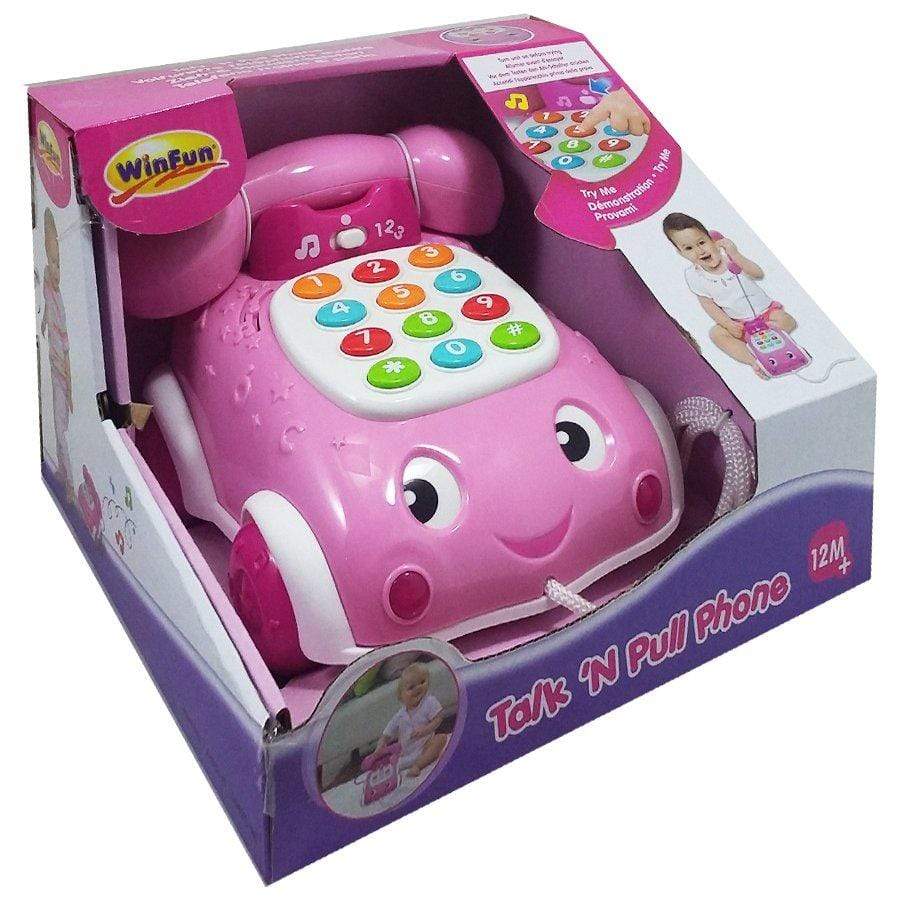 winfun Babies Winfun Talk N Pull Phone Pink