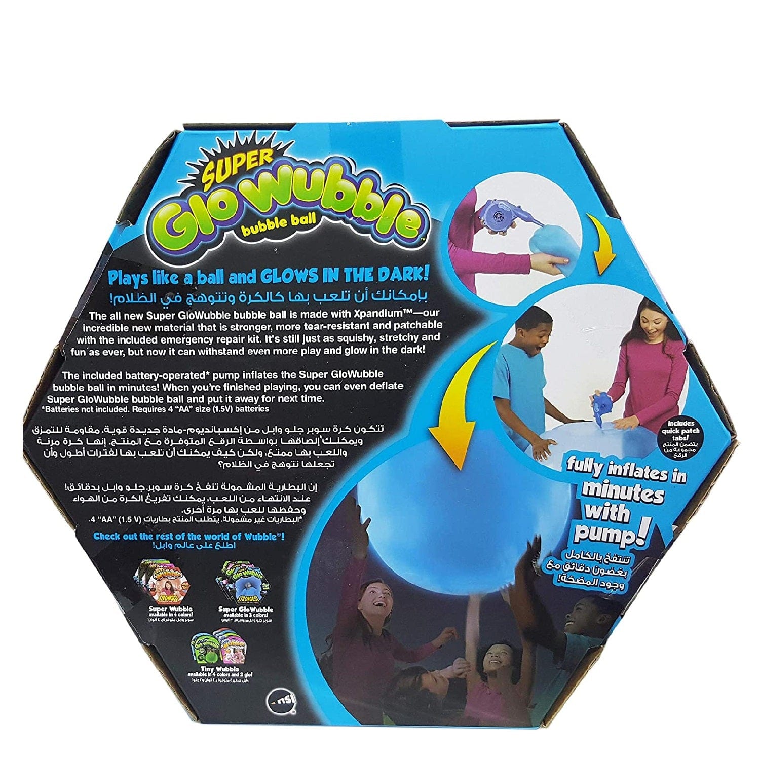 Wubble Toys Wubble Bubble Ball GloWubble Bubble Blue