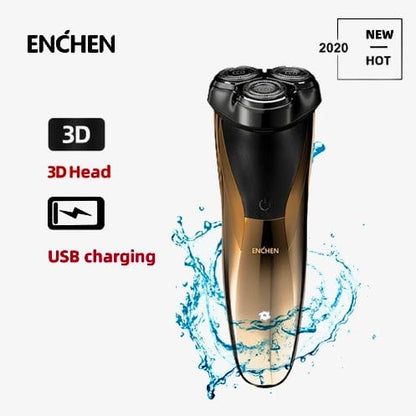 Xiaomi Electronics Enchen BlackStone 3CJ Electric Shaver IPX7 Waterproof USB Rechargeable - Gold